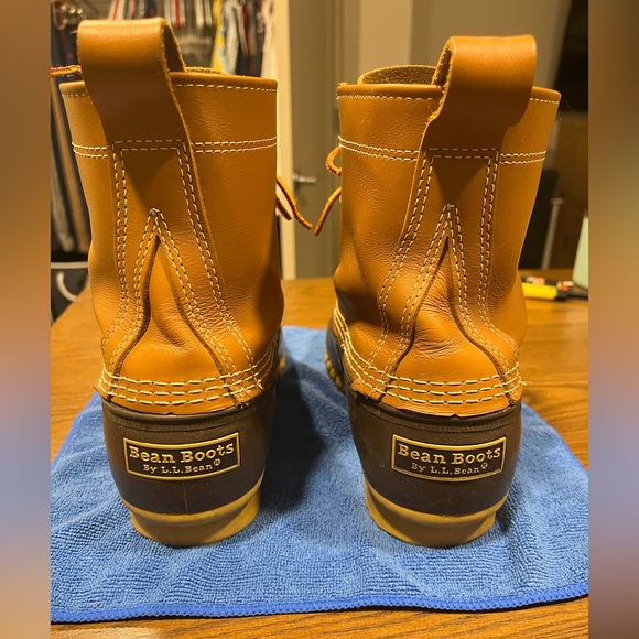L.L.Bean Men's Bean Boots, 8" Size 10 - Picture 3 of 5